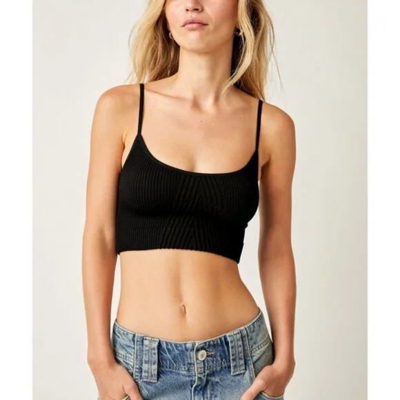 FREE PEOPLE Kickback Seamless Bra in Black•SIZE L/XL•NWOT - Picture 4 of 8